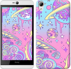 Чехол Розовая галактика для HTC Desire 826 dual sim