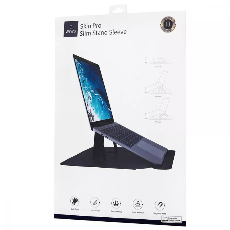 Фото Чехол с подставкой WIWU SKIN PRO Portable Stand Sleeve 14.2" на vchehle.ua