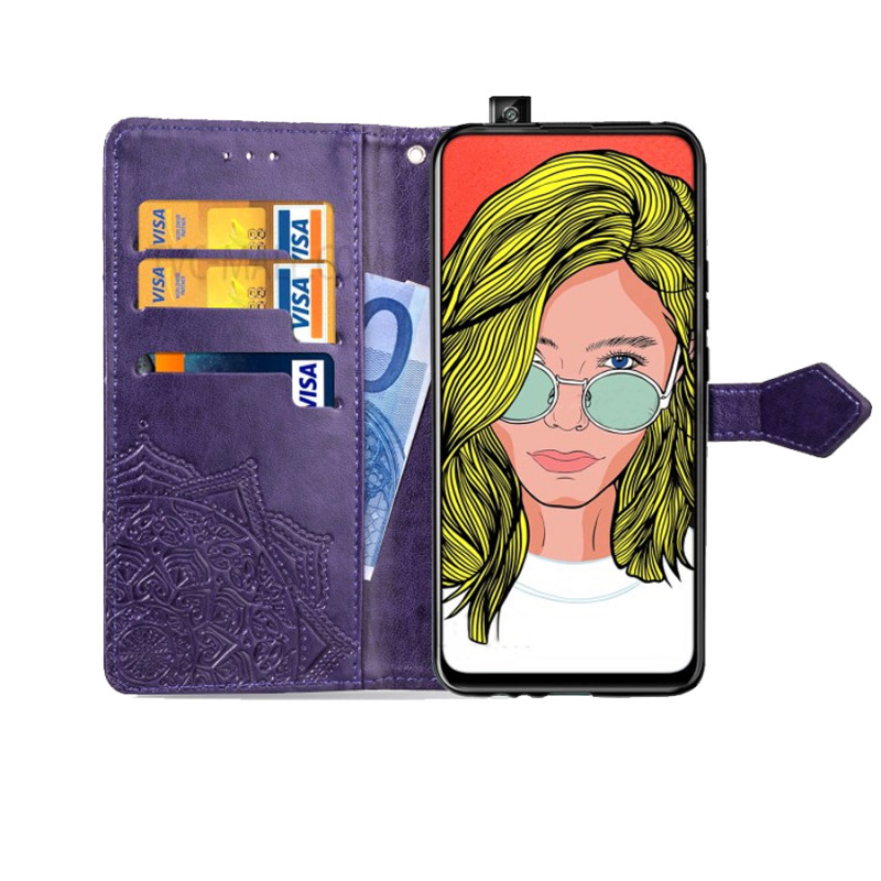 Фото Кожаный чехол-книжка Art Case с визитницей для Huawei P Smart Z (Фиолетовый) в магазине vchehle.ua