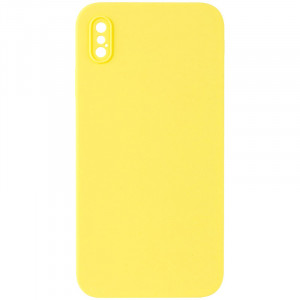 Silicone Case Square Full Camera Protective (AA) NOLOGO для iPhone X (5.8")