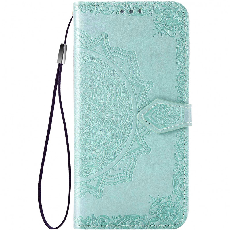 Кожаный чехол-книжка Art Case с визитницей для Xiaomi Redmi 10 (Бирюзовый)
