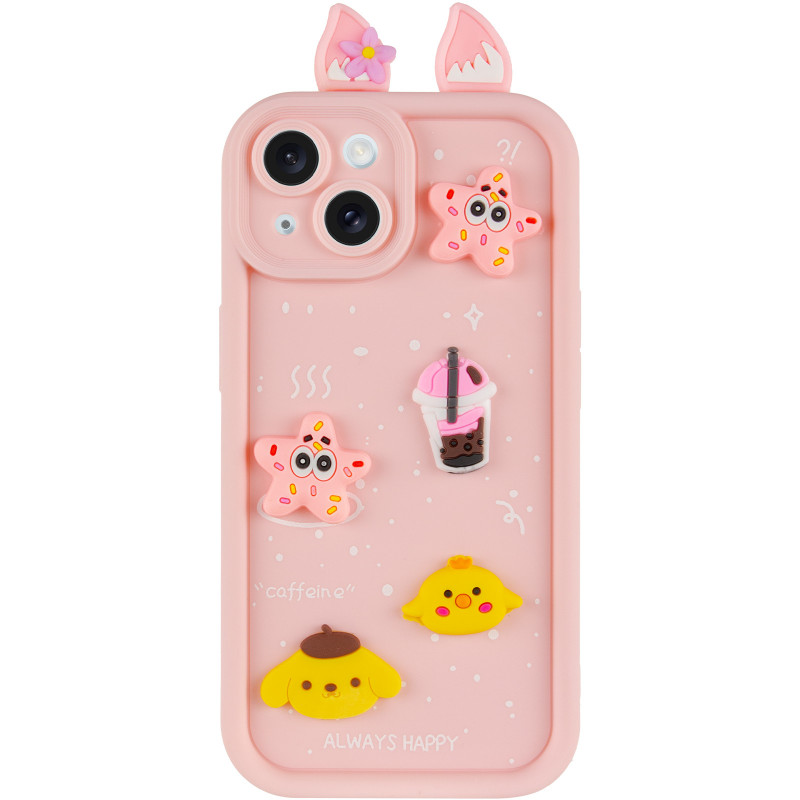 Фото Чехол TPU Toys Case with Ears для Apple iPhone 13 (6.1") (Light Pink) на vchehle.ua