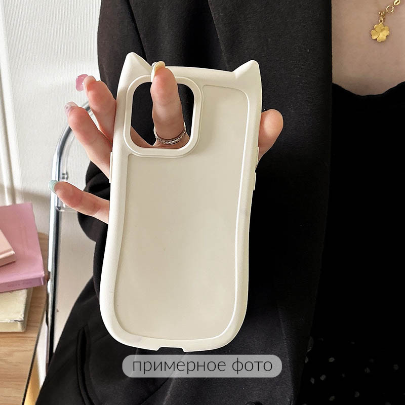 Фото Чехол TPU Cat для Apple iPhone 15 (6.1") (Antique White) в магазине vchehle.ua