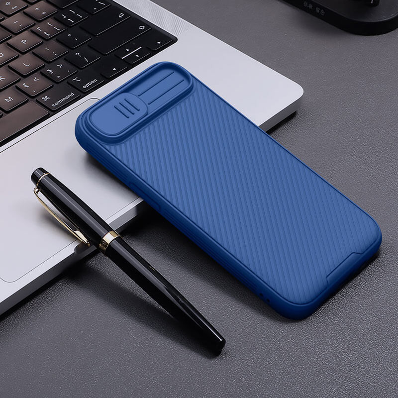 Купить Карбоновая накладка Nillkin CamShield Pro для Apple iPhone 16e (6.1") (Blue) на vchehle.ua