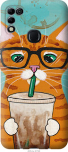 Чехол Зеленоглазый кот в очках для Infinix Hot 11 Play