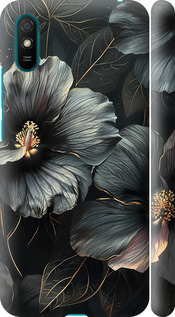 Чохол Чорні квіти на Xiaomi Redmi 9A