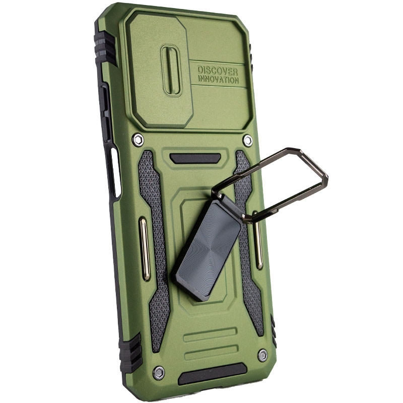 Ударопрочный чехол Camshield Army Ring для Xiaomi Redmi Note 11 Pro 4G/5G / 11E Pro / 12 Pro 4G (Оливковый / Army Green) в магазине vchehle.ua