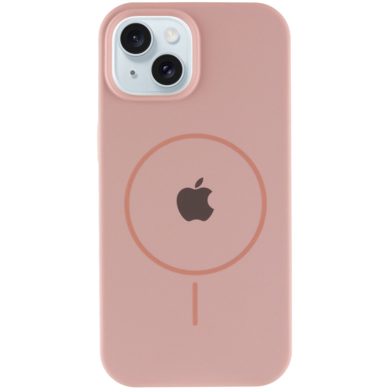 Фото Чохол Silicone Case Full Protective (AA) with Magnetic Safe на Apple iPhone 14 Plus (6.7") (Рожевий / Pink Sand) на vchehle.ua