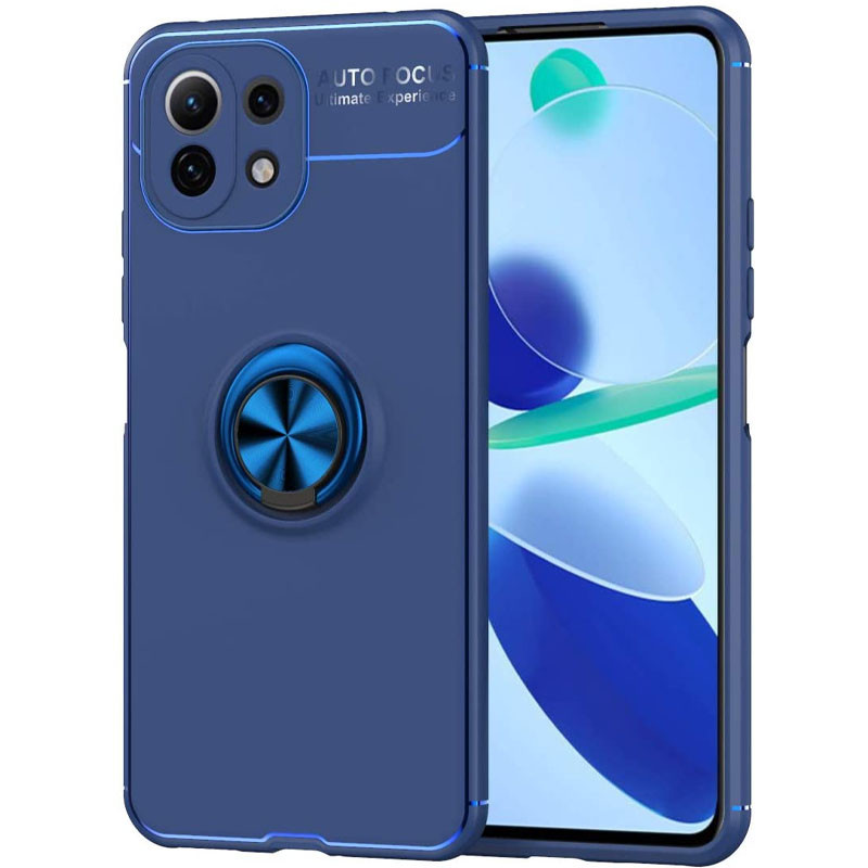 

TPU чохол Deen ColorRing під магнітний тримач (opp) на Xiaomi Mi 11 Lite (Синій / Синій) 1167258