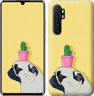 

Чехол Мопс с кактусом для Xiaomi Mi Note 10 Lite 936433