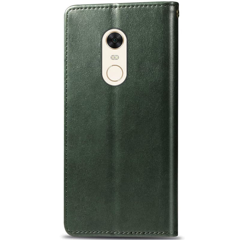 Шкіряний чохол-книжка GETMAN Gallant (PU) для Xiaomi Redmi 5 Plus / Redmi Note 5 (Single Camera) (Зелений) в магазині vchehle.ua