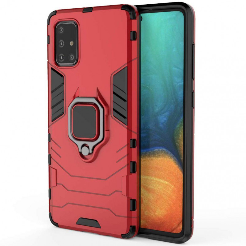 Фото Ударостійкий чохол Transformer Ring for Magnet на Samsung Galaxy A71 (Червоний / Dante Red) на vchehle.ua