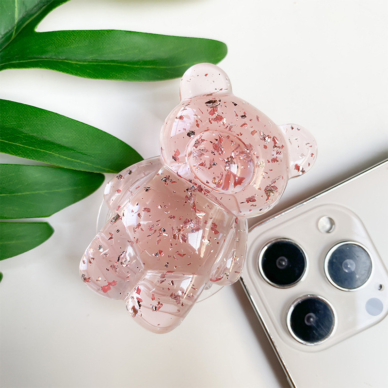 Фото Держатель для телефона Popsocket Big Bear Shimmer (Pink) на vchehle.ua