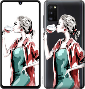 

Чехол Девушка с бокалом для Samsung Galaxy A41 A415F 920043