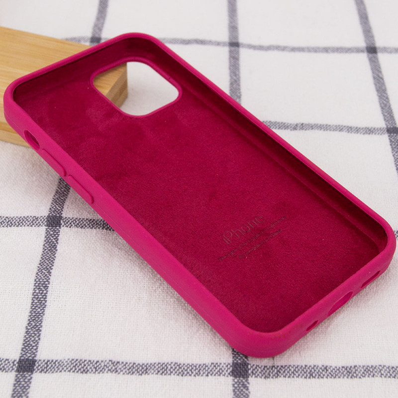 Фото Чохол Silicone Case Full Protective (AA) на Apple iPhone 12 Pro / 12 (6.1") (Малиновий / Pomegranate) в маназині vchehle.ua