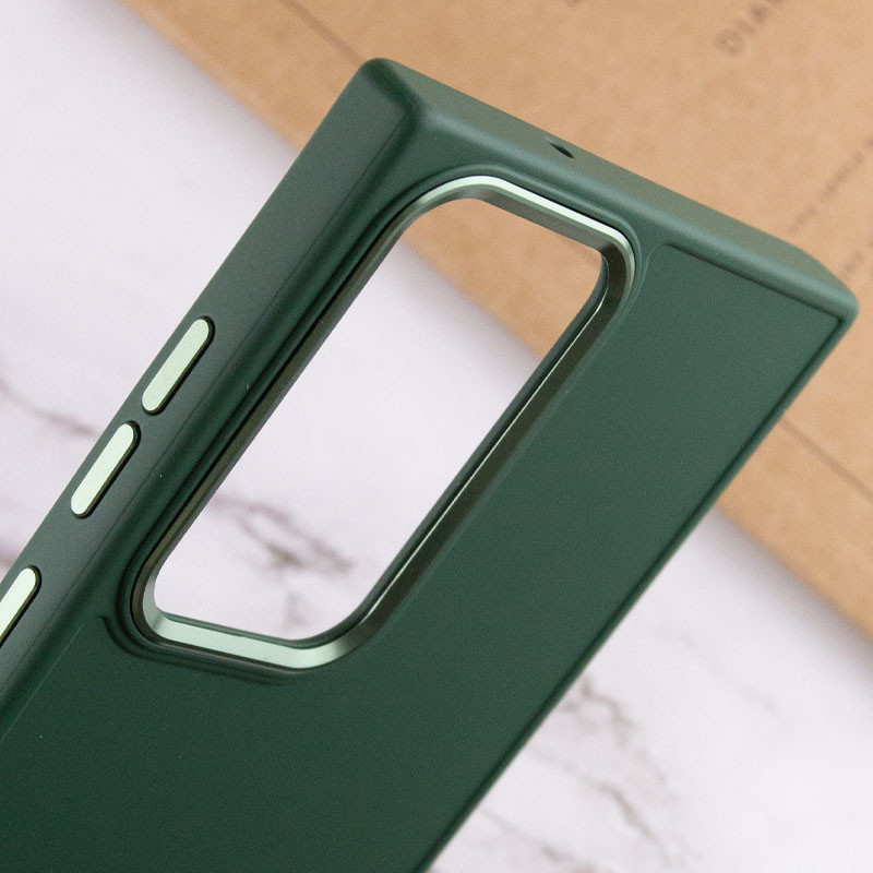 Купить TPU чехол Bonbon Metal Style для Samsung Galaxy S24 Ultra (Зеленый / Army green) на vchehle.ua