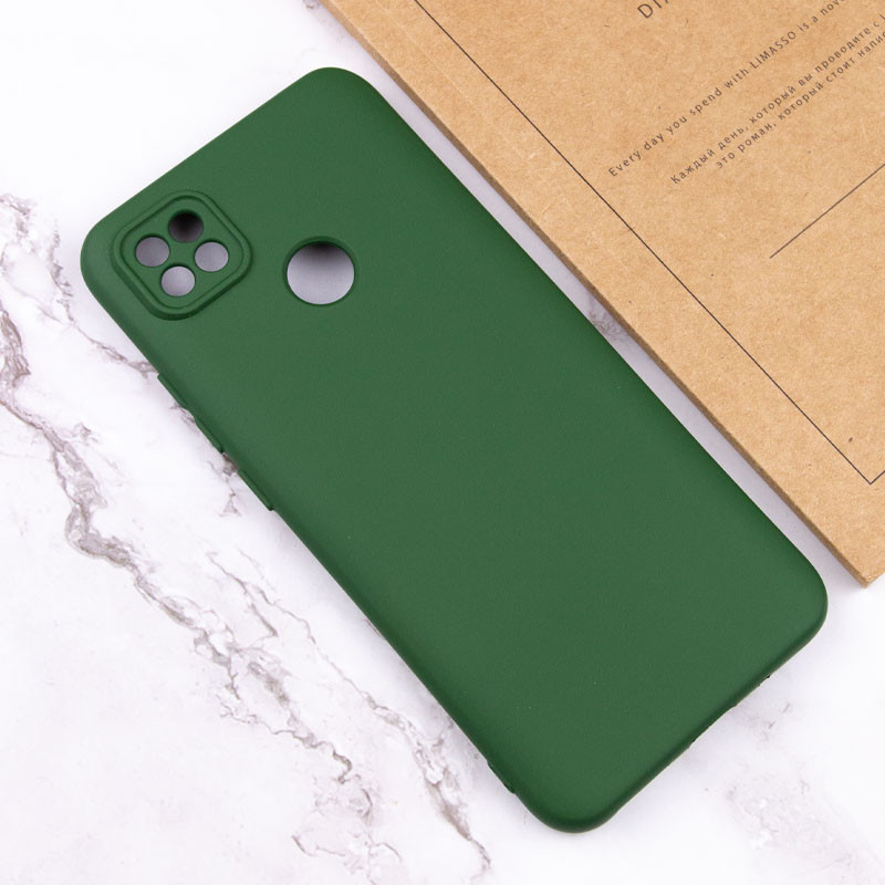 Чохол Silicone Cover Lakshmi Full Camera (AA) на Xiaomi Redmi 9C (Зелений / Dark green) в магазині vchehle.ua