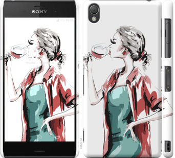 

Чехол Девушка с бокалом для Sony Xperia Z3 Dual 841563