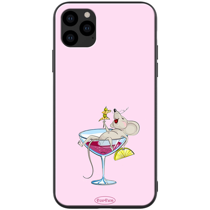 

TPU+PC чохол ForFun на Apple iPhone 11 Pro (5.8") (Миша в келиху / Рожевий) 788488