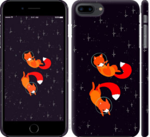 Чехол Лисички в космосе для iPhone 7 plus (5.5")