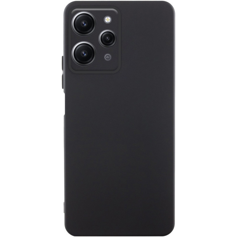 Чохол TPU GETMAN Liquid Silk Full Camera на Xiaomi Redmi 12 (Чорний / Black)