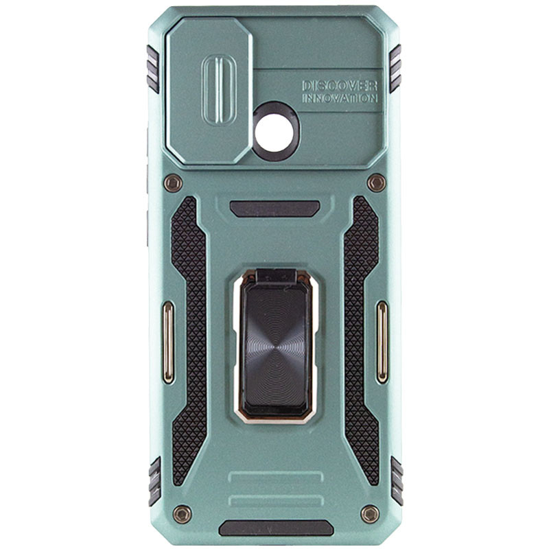 Фото Ударопрочный чехол Camshield Army Ring для Xiaomi Redmi 9C / 10A (Зеленый / Light Green) на vchehle.ua