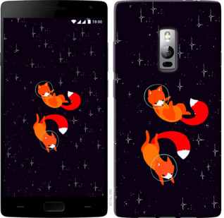 Чехол Лисички в космосе для OnePlus 2