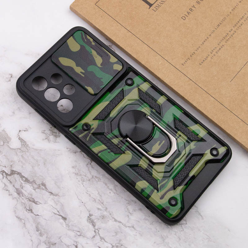 Купить Ударопрочный чехол Camshield Serge Ring Camo для Samsung Galaxy A53 5G (Зеленый / Army Green) на vchehle.ua