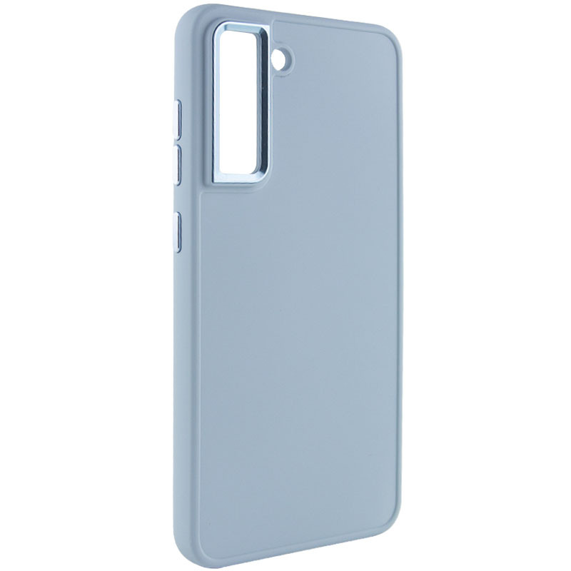 TPU чехол Bonbon Metal Style для Samsung Galaxy S21 FE (Голубой / Mist blue)