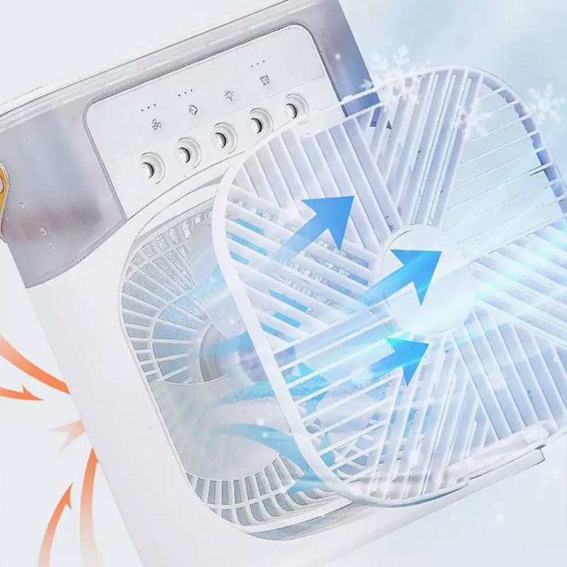 Уцінка Портативний вентилятор Mini Cool Fan з розпилювальним охолодженням (Пошкоджене пакування / White) в магазині vchehle.ua