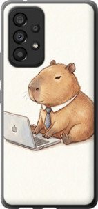 Чехол Funny Capybara CEO Working для Samsung Galaxy A53 A536E