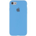 Чехол Silicone Case Full Protective (AA) для Apple iPhone 7 / 8 / SE (2020) (4.7") (Голубой / Cornflower)