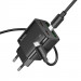 СЗУ Hoco N55 Fundador PD20W+QC3.0 (2USB-A/2C) + кабель Type-C to Type-C (Black) в магазине vchehle.ua