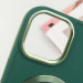 Фото TPU чехол Bonbon Metal Style with Magnetic safe для Apple iPhone 15 (6.1") (Зеленый / Pine green) в магазине vchehle.ua