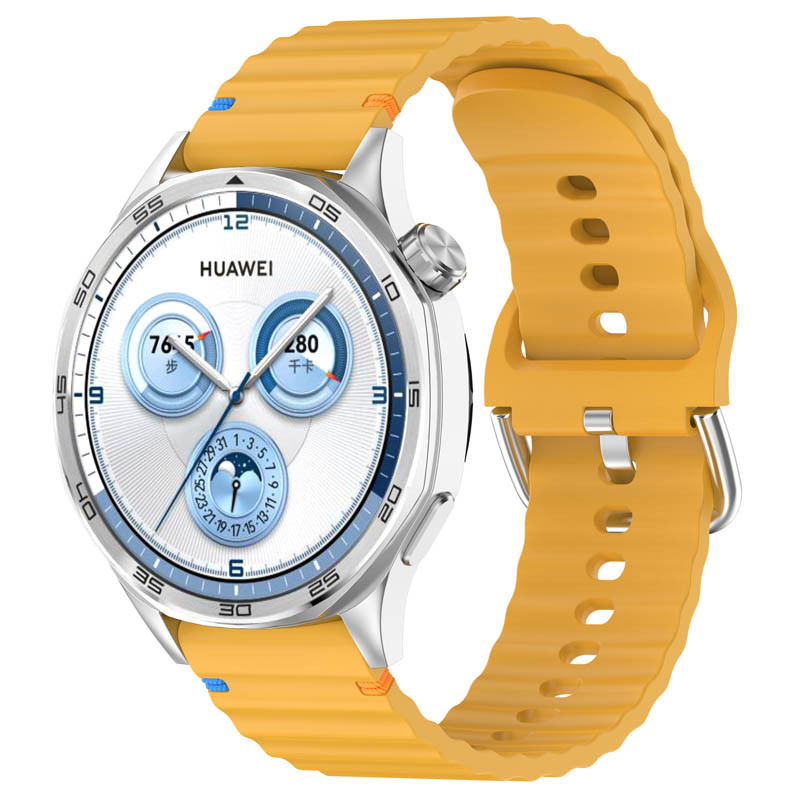 Силіконовий ремінець Wavy для Smart Watch 22mm (Dark Yellow)