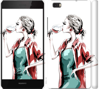

Чохол Дівчина з келихом на Huawei Ascend P8 Lite 841711