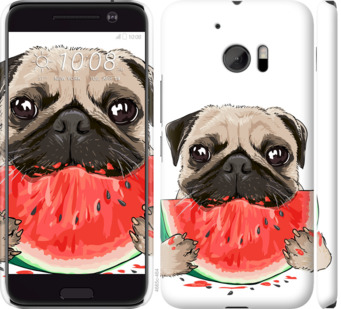 

Чохол Мопс і кавун на HTC 10 843515