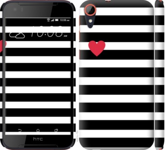 

Чехол Черно-белые полосы для HTC Desire 830 751792
