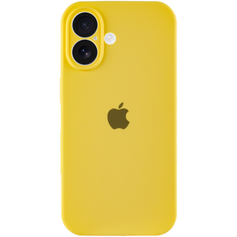 Фото Чехол Silicone Case Full Camera Protective (AA) для Apple iPhone 16 (6.1") (Желтый / Yellow) на vchehle.ua