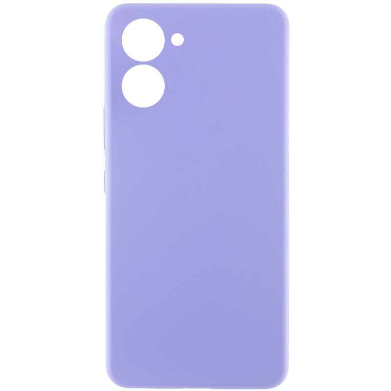 Чехол Silicone Cover Lakshmi Full Camera (AAA) для Realme C33 (Сиреневый / Dasheen)