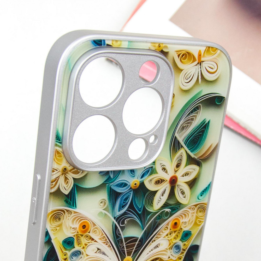 Фото TPU+Glass чехол Nature для Apple iPhone 13 Pro Max (6.7") (Butterfly) на vchehle.ua
