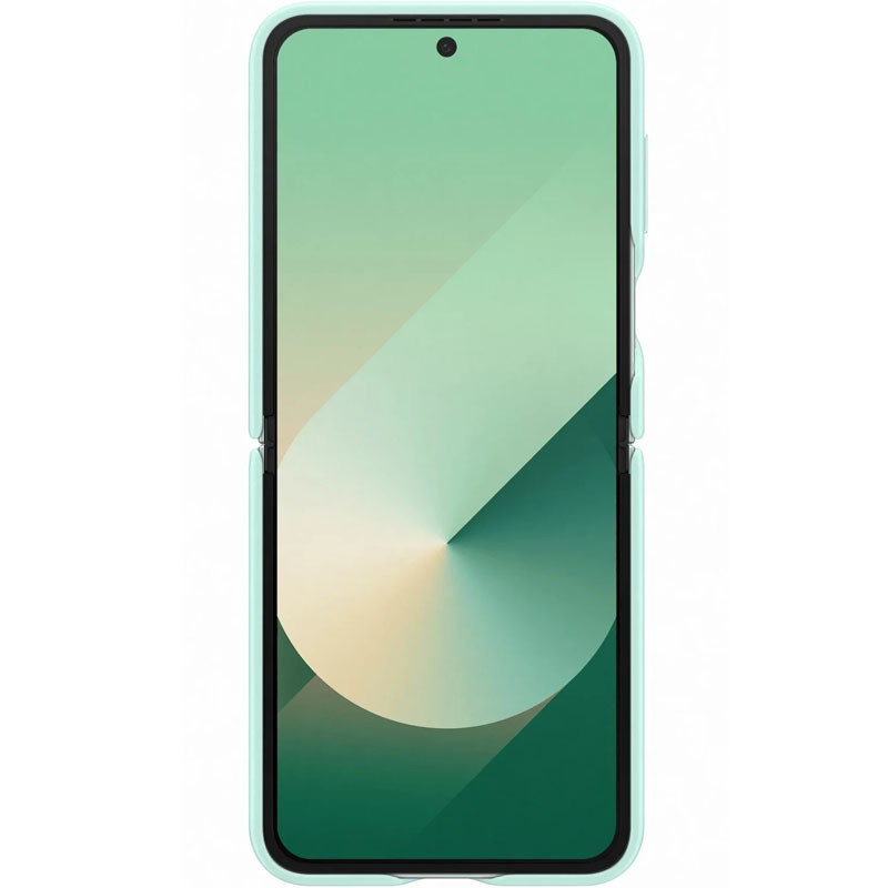 Фото Кожаный чехол Leather Case (AAA) для Samsung Galaxy Z Flip6 (Turquoise) в магазине vchehle.ua