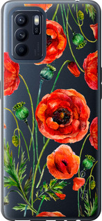 

Чехол Нарисованные маки для Oppo Reno6 Z 1633912