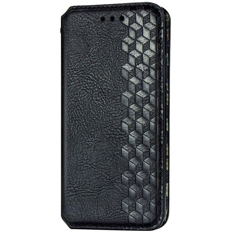 Кожаный чехол-книжка GETMAN Cubic (PU) для Xiaomi Redmi Note 9s / Note 9 Pro / Note 9 Pro Max (Черный)
