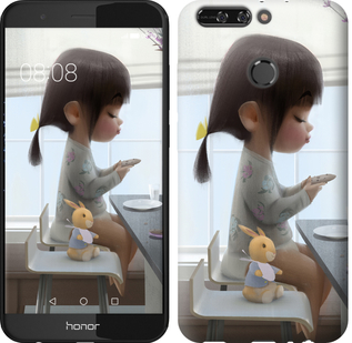 

Чехол Милая девочка с зайчиком для Huawei Honor 8 Pro 636731