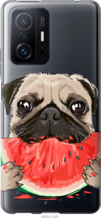 

Чохол Мопс і кавун для Xiaomi 11T 1243789