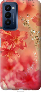 

Чехол Розовые цветы для Tecno Camon 18p CH7n 1383356