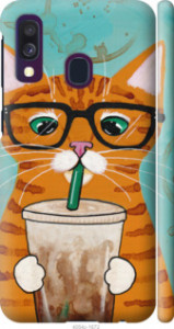 Чехол Зеленоглазый кот в очках для Samsung Galaxy A40 2019 A405F