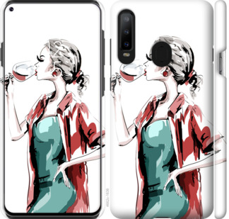 

Чехол Девушка с бокалом для Samsung Galaxy A8S 841346