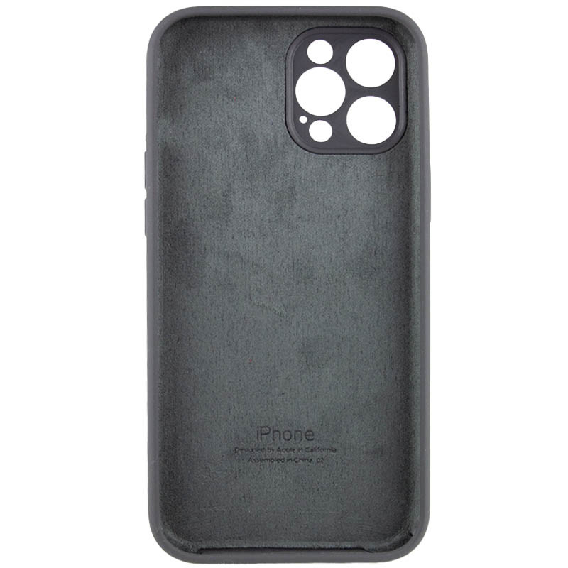 Чехол Silicone Case Full Camera Protective (AA) для Apple iPhone 12 Pro Max (6.7") (Серый / Dark Gray) в магазине vchehle.ua